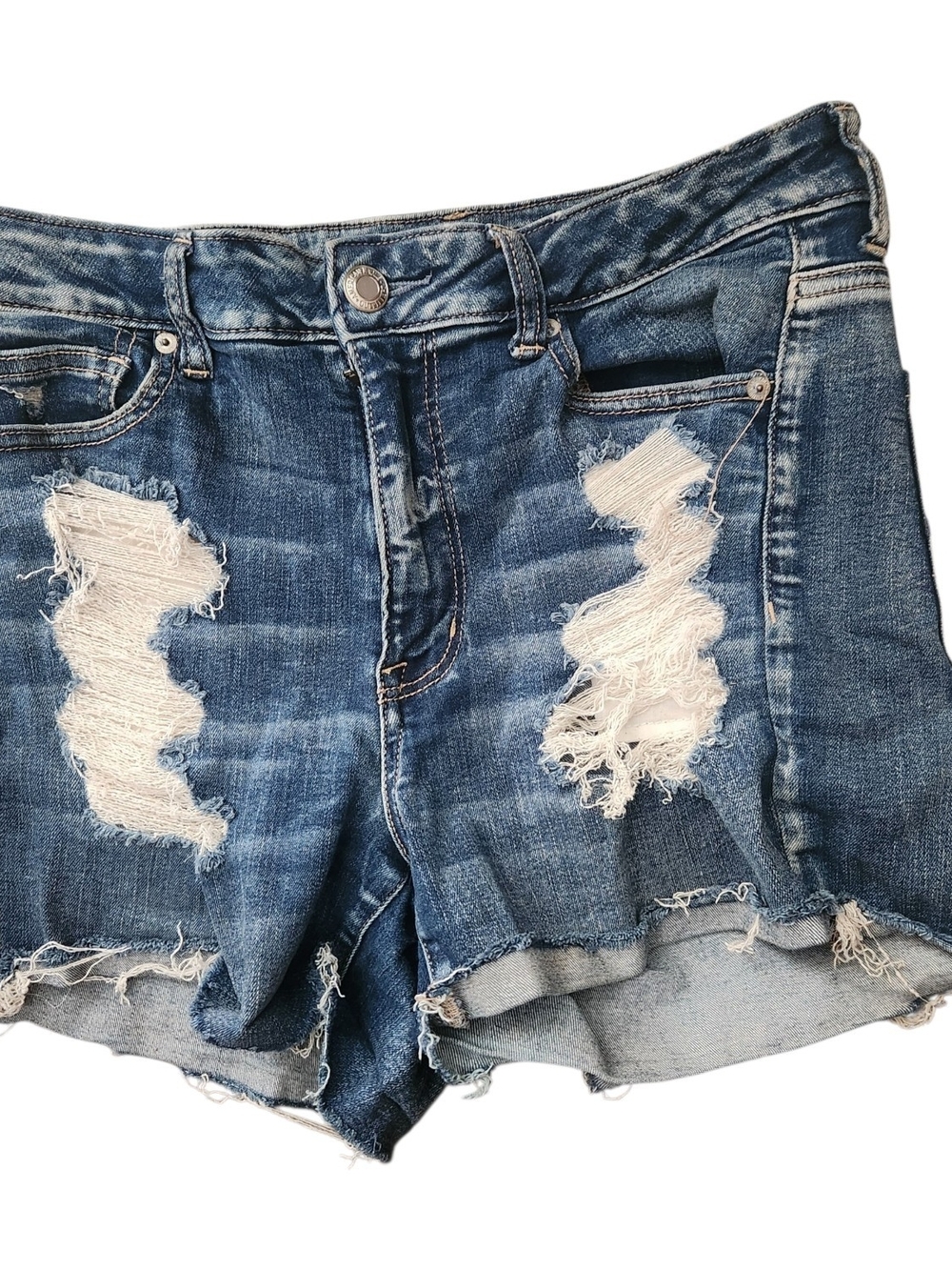 American Eagle Distressed Denim Shorts With Ultimate Stretch 12 Festival Summer